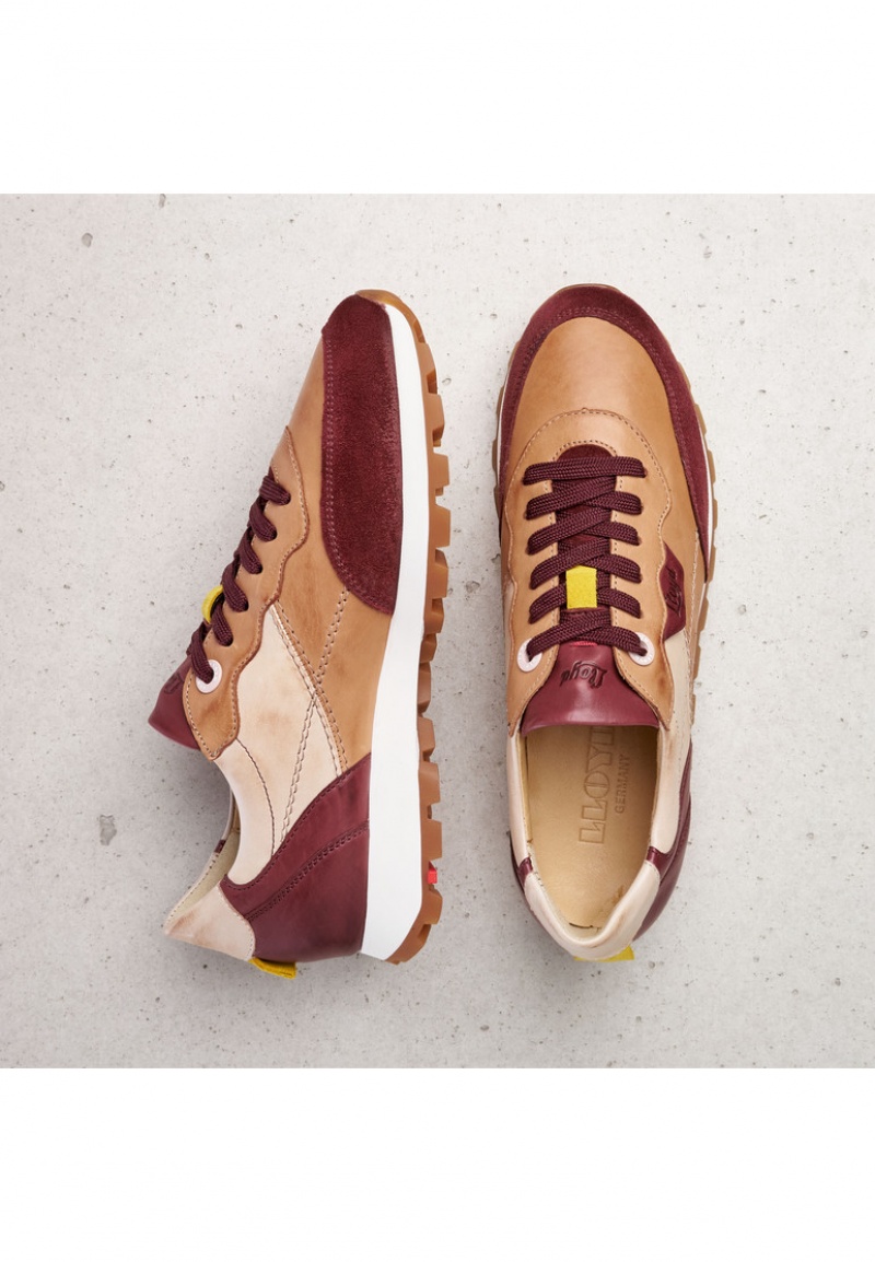 LLOYD SNEAKERS Sportssko Dame Brune Rød | MQU817692